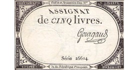 5 Livres France 1793 Ass.46a