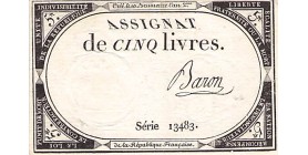 5 Livres France 1793 Ass.46a