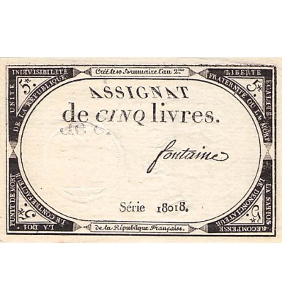 5 Livres France 1793 Ass.46a