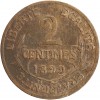 Revers : 2 / CENTIMES / 1899 sur trois lignes, entouré d'une branche d'olivier