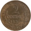 Revers : 2 / CENTIMES / 1899 sur trois lignes, entouré d'une branche d'olivier