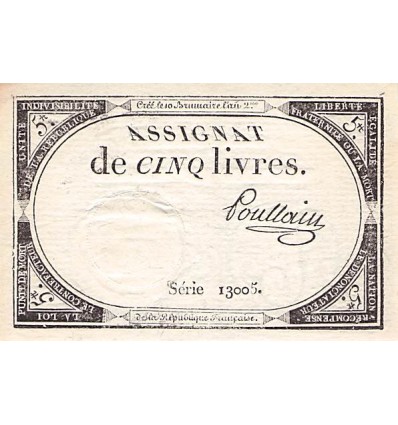 5 Livres France 1793 Ass.46a - P.A76