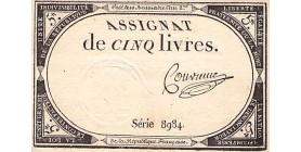 5 Livres France 1793 Ass.46a