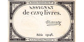5 Livres France 1793 Ass.46a