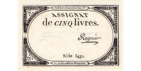 5 Livres France 1793 Ass.46a