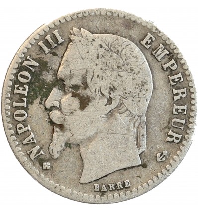 50 Centimes 1867 Napoléon III Tête Laurée
