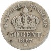 50 Centimes Napoléon III Tête Laurée