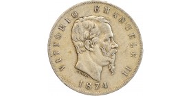 5 Lires Victor Emmanuel II Italie Argent - Italie Réunifiée
