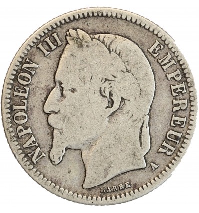 1 Franc Napoléon III Tête Laurée Second Empire