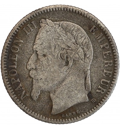 1 Franc Napoléon III Tête Laurée Second Empire