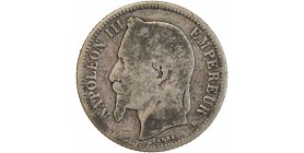 Avers : tête laurée de Napoléon III à gauche