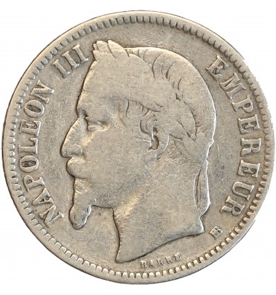 1 Franc Napoléon III Tête Laurée Second Empire