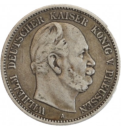2 Marks Guillaume I - Allemagne Prusse Argent