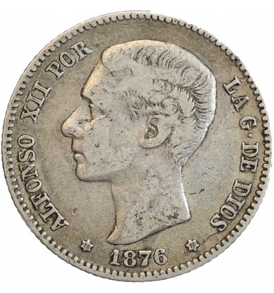 1 Peseta Alphonse XII - Espagne Argent