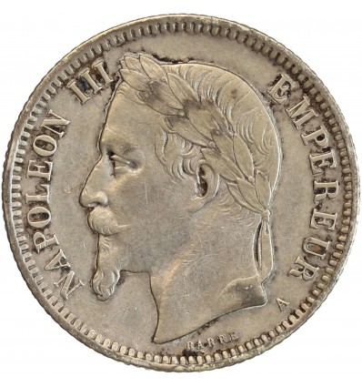 1 Franc Napoléon III Tête Laurée Second Empire