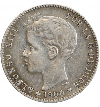 1 Peseta Alphonse XIII 3ème Type - Espagne Argent