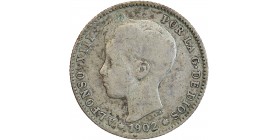 1 Peseta Alphonse XIII 3ème TYpe - Espagne Argent