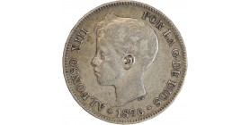 Avers : portrait à gauche du roi Alphonse XIII (3ème buste)