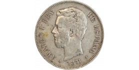 5 Pesetas Amadeo Ier Espagne Argent