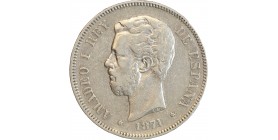 5 Pesetas Amadéo Ier Espagne Argent