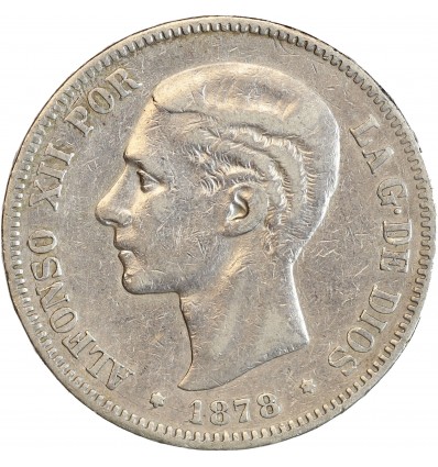 Avers : portrait à gauche d'Alphonse XII