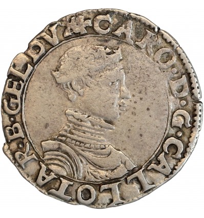 Avers : buste couronné de Charles III à droite, avec cuirasse et col légèrement fraisé