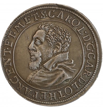 Avers : buste à gauche de Charles II
