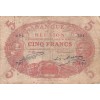 5 Francs Cabasson Rouge - Ile de la Réunion N.D. 1923