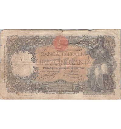50 Lires "Buoi" - Italie 1917