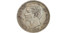 Avers : portrait à gauche d'Alphonse XII