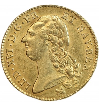 Avers : buste nu à gauche de Louis XVI
