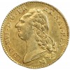 Avers : buste nu à gauche de Louis XVI