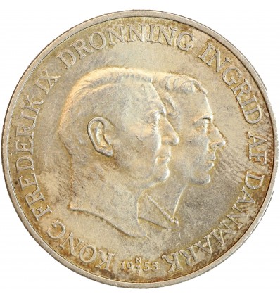 Avers : portrait à droit du roi et de la reine du Danemark