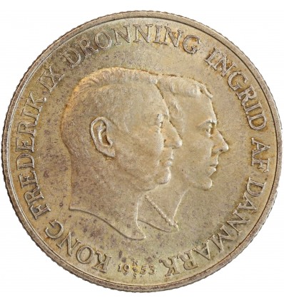 Avers : portrait à droit du roi et de la reine du Danemark