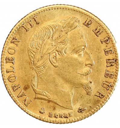 Avers : tête laurée de Napoléon III à droite