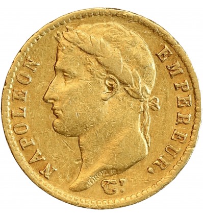 20 Francs Napoléon Ier Tête Laurée Revers Empire