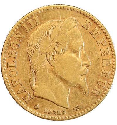 Avers : tête laurée de Napoléon III à droite