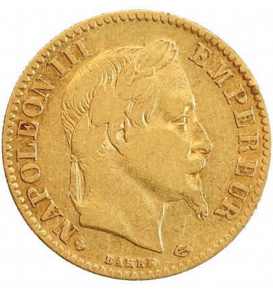 Avers : tête laurée de Napoléon III à droite