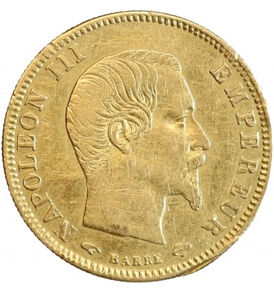 Avers : tête nue de Napoléon III à droite