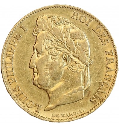 20 Francs Louis-Philippe Ier Tête Laurée