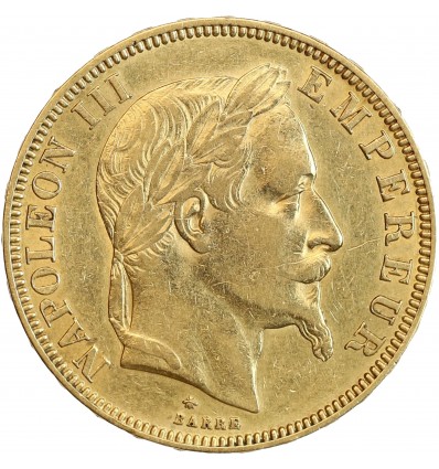 Avers : tête laurée de Napoléon III à droite