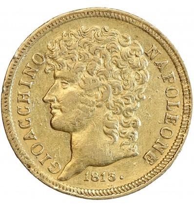 Avers : tête nue de Joachim Murat à gauche