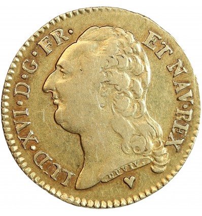 Avers : buste nu à gauche de Louis XVI