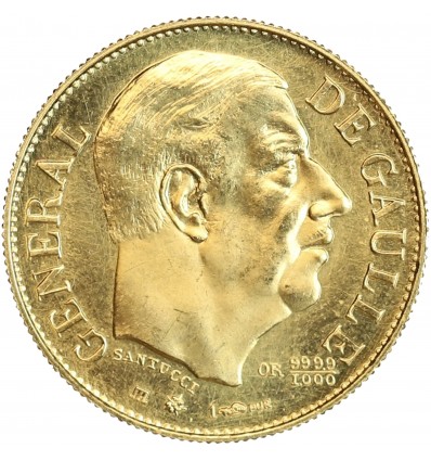 Médaille en or Général de Gaulle par Santucci