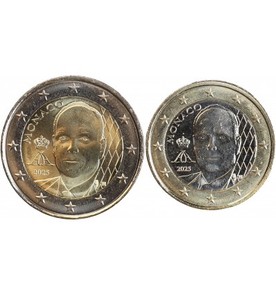 Set de 1€ et 2€ Monaco 2025 - Prince Albert Nouveau Visuel