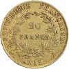 20 Francs Napoléon Empereur - Buste Intermédiaire