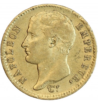 20 Francs Napoléon Ier Tête Nue Type Transitoire