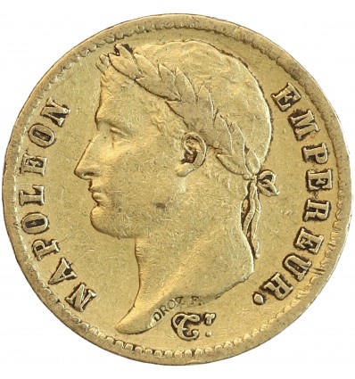 20 Francs Napoléon Ier Tête Laurée Revers Empire