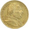 20 Francs Louis XVIII Buste Habillé - Variété 4 Long