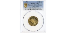 5 Francs Essai Afrique Centrale Etats - PCGS SP68